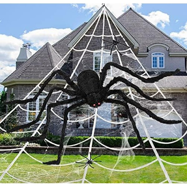 Halloween Spider Decorations,51" Giant Spider Decorations,200" Halloween Spider